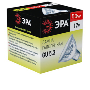 Лампа MR16 12V 50W GU5.3 ЭРА