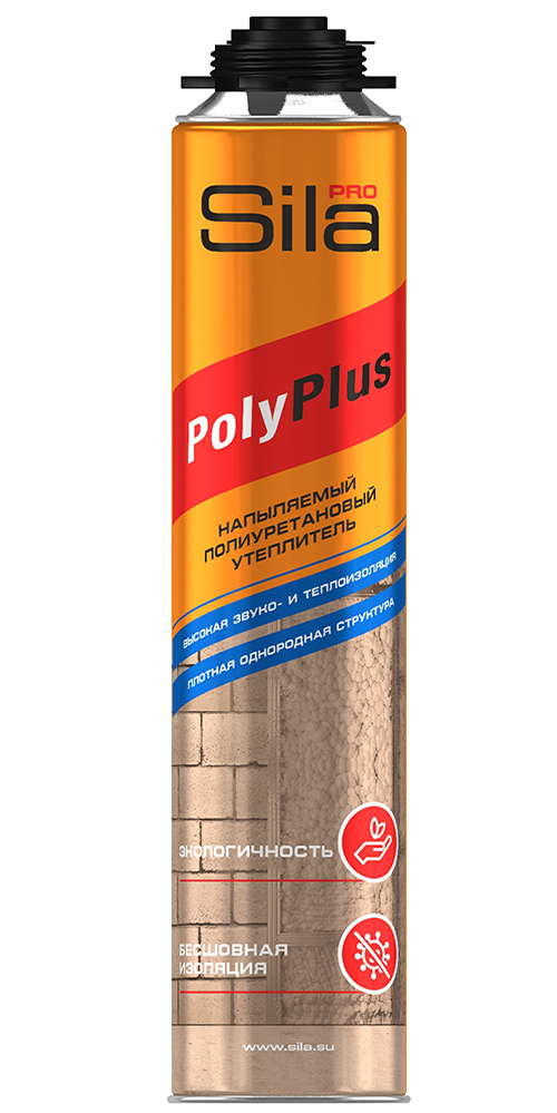 Напыляемый утеплитель "Sila Pro POLYPLUS", 850мл