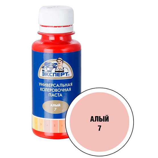 Паста колерная универсальная "Эксперт", 100мл, "Алый"
