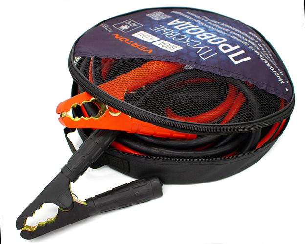 Пусковые провода VERTON Snow 600 А (600 A, CCA/TPR 4 м. Морозостойкие до -40 С.) 5 шт/кор.