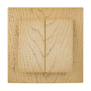 Выключатель "NILSON Touran" двухклавишный, скрытой проводки, Клён