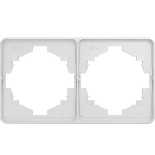 Рамка 2-постовая, ROUND перламутр