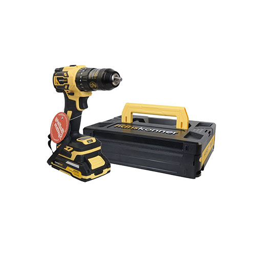 Дрель-шуруповерт аккум. б/щ ударная "Hanskonner" 18В, HCD2065PRO, 1BatterySystem, 65Нм, 2.0+4.0Ач SAMSUNG, 13мм, кейс HS