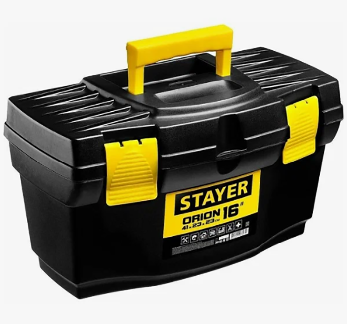 Ящик "STAYER" ORION-16 для инструмента пластиковый, 410*230*230мм