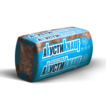 Утеплитель - звукоизоляция Knauf Akusti КНАУФ S037 1230*610*50мм, 12м2, 0,6м3, 16 плит