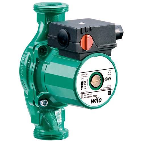 Насос циркуляционный для систем отопления WILO STAR-RS25/6-130 без гаеек, напор до 6 метров по вертикали диаметр трубы 1  дюйм