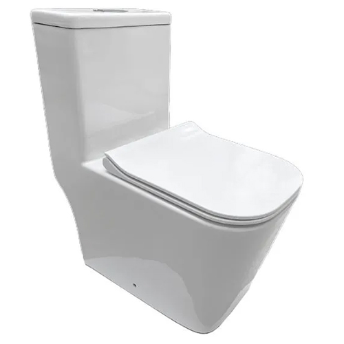 Унитаз-компакт моноблок "Triton-Pro Mono MO-8706" прямой выпуск, нижняя подводка белый с сиденьем