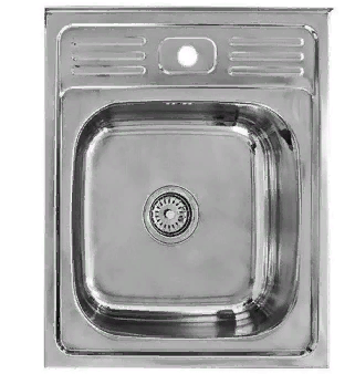 Мойка нержавеющая накладная 500*600*160*0,6мм "Melana", с выпуском 3 1/2, с сифоном