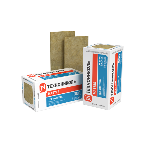 пл 37-45, Плита базальтовая &quot;Техноакустик&quot;, 1200*600*50мм, 12шт, 8,64м2, 0,432м3, &quot;ТехноНИКОЛЬ&quot;