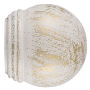 Наконечник DIY 16.01.26.105 &quot;Шар&quot;, белое золото, 16мм