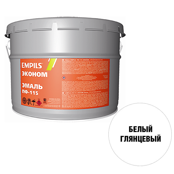 Эмаль алкидная белая ПФ-115 "Empils Эконом", 10кг