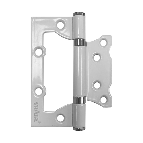 Петля универсальная без врезки Vrata "WW-C-B", 100*75*2мм, "Белая"