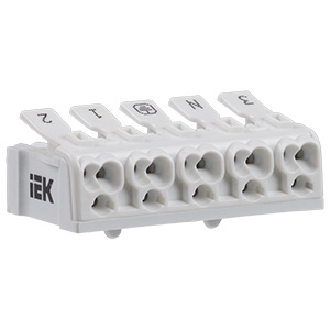 Клемма пружинная соединительная КСПн5-3L+N+PE ИЭК