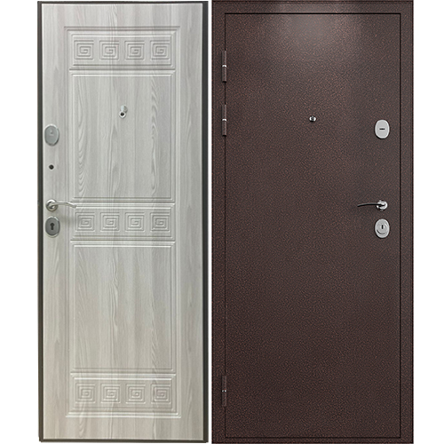 Дверь входная "Родина",850*2050*103мм,левая,металл -"Антик медь",МДФ "Ривьера Айс"