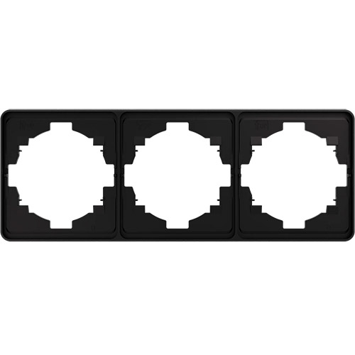 Рамка 3-постовая, ROUND оникс