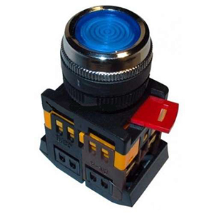 Кнопка ABLF-22 синий, d22mm неон, 240В 1з+1р &quot;ИЭК&quot;