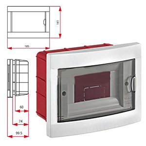 Бокс пластиковый встраиваемый на 12 модулей VIKO IP40 белый