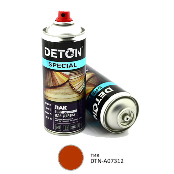 Лак &quot;DETON Spesial&quot; тонирующий защитный для дерева Тик, 520 мл