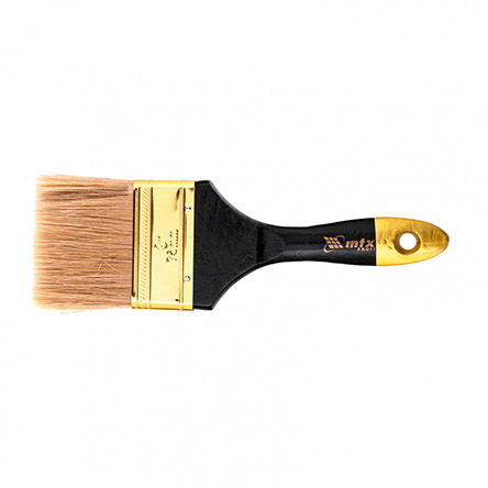 Кисть 75мм плоская, натуральная щетина, деревянная ручка, Matrix Профи