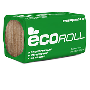 Утеплитель Knauf ECOROLL TS40 1230*610*100мм, 6м2, 0,6м3, 8 плит