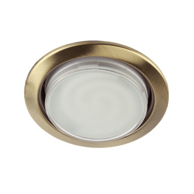 Светильник потолочный GX53 KL35 GD  "Эра" 13Вт, 106х90мм, встраиваемый, круг, золото, IP20