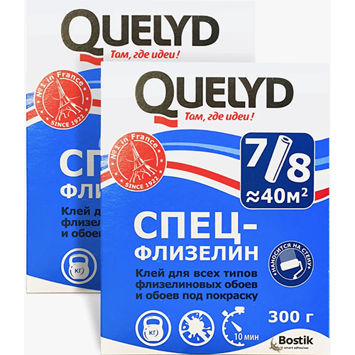 Клей обойный &quot;Quelyd Спец-Флизелин&quot;, 300г (расфасовано в России)