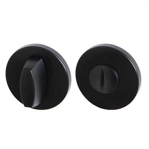 Завертка дверная "MH-WC-R6 BL", круглая накладка, "Черный"