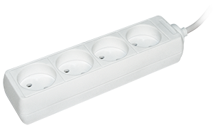 Удлинитель "У4" 4 места без заземляющих контактов, длина 1,5 метра, 10/250В "ИЭК"