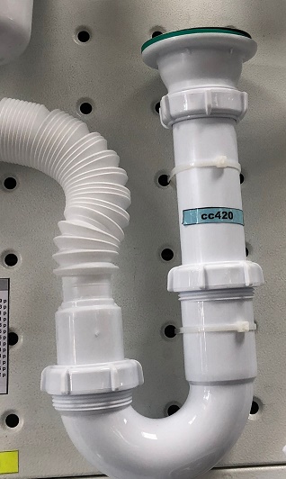 Сифон для раковины прямоточный со стальным выпуском разъемный, 1.1/2"*40, с гофрой 40*40/50, "Aquattro", AQP0115