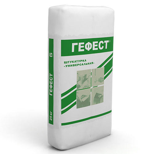 Штукатурка цементно-песчаная Гефест Универсальный, 25кг