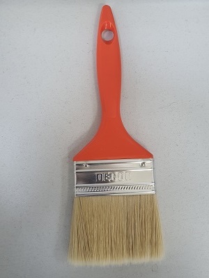 Кисть 50*15мм плоская, светлая смешанная искусственная щетина, пластиковая ручка, Decor Profi