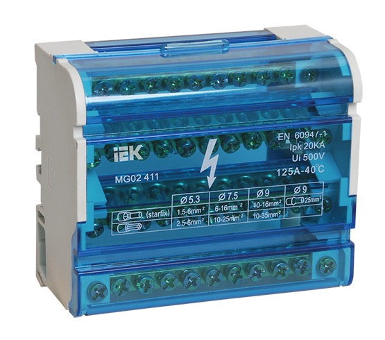 Шина "N" на дин-рейку в корпусе 4*11 групп "ИЭК"