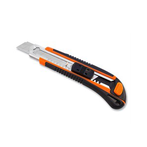 Нож "Bohrer" лезвием усиленный, двухкомпонентная обрезиненная ручка 18мм