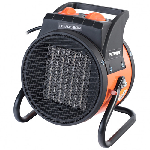 Тепловентилятор электрический PATRIOT PTR 3S, 2.0кВт, 220В, терморегулятор, керамический нагревательный элемент PTC, шнур с евровилкой