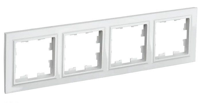 Рамка 4-мест. "BRITE", бел. IEK