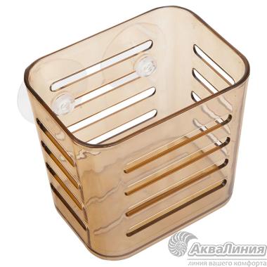 Стакан, пластик, присоска, коричневый, W6950