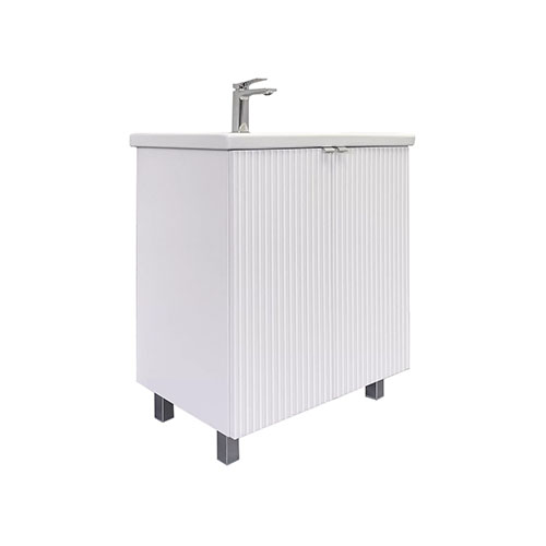 Тумба "Лима 70Н", белый матовый, с умывальником "Como 70"