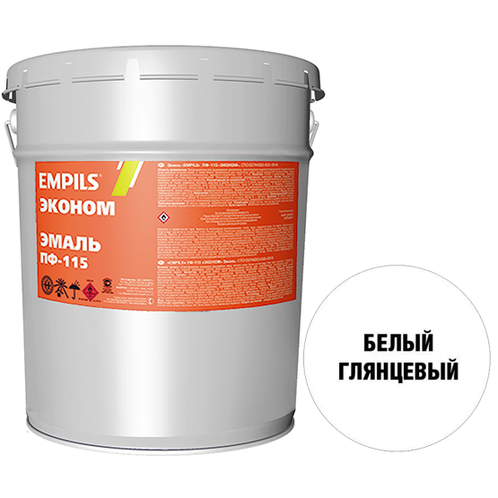 Эмаль алкидная белая ПФ-115 &quot;Empils Эконом&quot;, 20кг