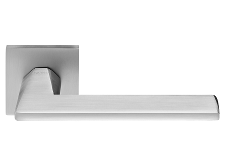 Ручка дверная "RAP 30 SLIM-S SС", нажимная, квадратная накладка, "Матовый хром"