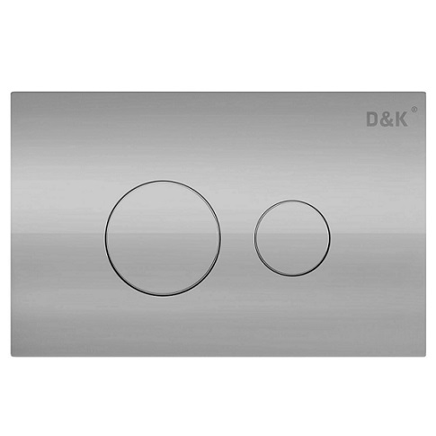 Кнопка "Venice" двойная механическая для инсталляции D&K,  хром глянец, пластик