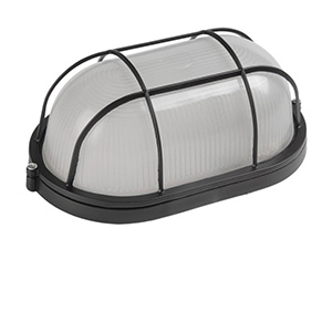 Светильник НПП 1402 черный/овал с реш. 60Вт IP54 ИЭК