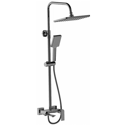 Душевой гарнитур "Haiba" для ванны c тропическим душем и смесителем "HB24639-3", кнопочный, с изливом