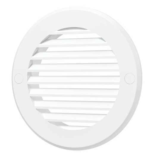 Решетка круглая пластиковая вентиляционная d=130 вытяжная с фланцем d=100