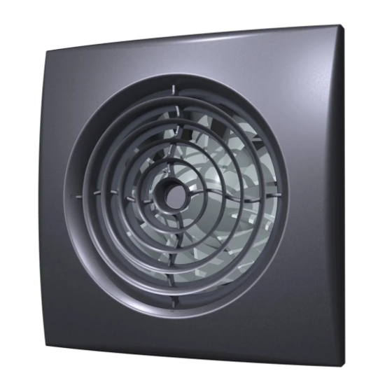 Вентилятор "Era" вытяжной D100 "AURA 4C" 8,4Вт осев. с обрат. клап. dark gray metall