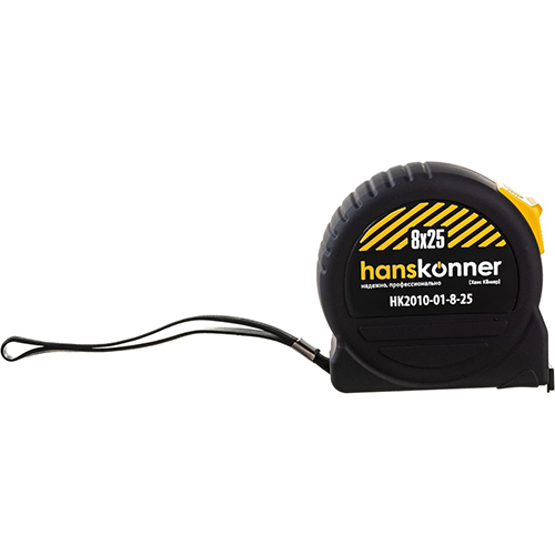 Рулетка "Hanskonner" 2 стопа, мощный магнит, 8м*25мм