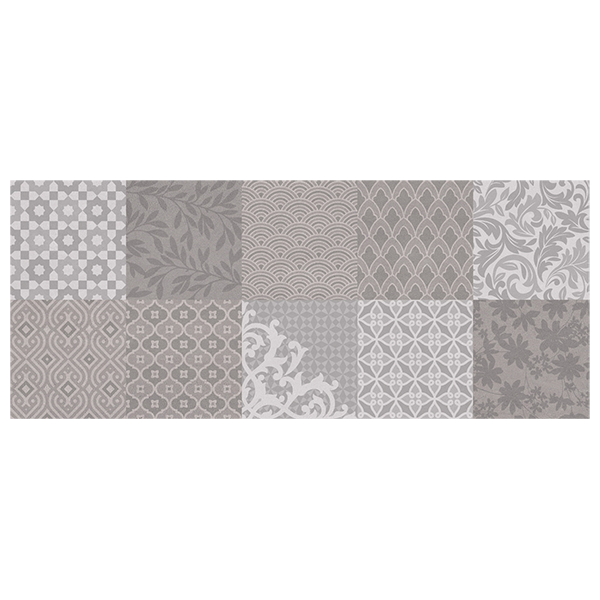Плитка керамическая настенная &quot;Osaka Patter&quot; 200*500мм, матовая, серая
