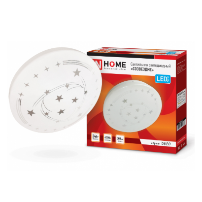 Светильник светодиодный  24Вт, 220В, 1560Лм, 4000К, 300мм "Созвездие" "IN HOME DECO"