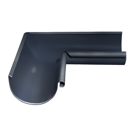 Металлический угол желоба внутренний 90° "Мокрый асфальт" "Grand Line" d=125