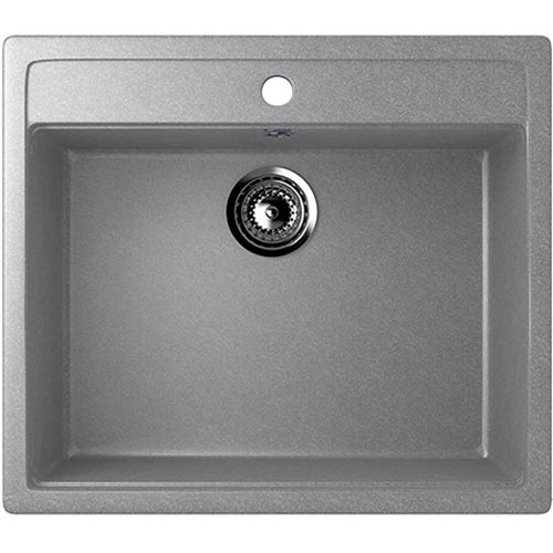 Мойка из искусственного гранита  "Ulgran",560*500*180мм "прямоугольная", графит