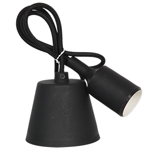 Патрон Е27 "IN HOME" силиконовый со шнуром 1метр, чёрный